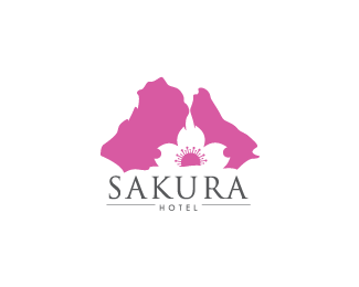 樱花酒店logo设计