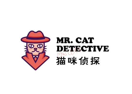 猫咪侦探LOGO设计